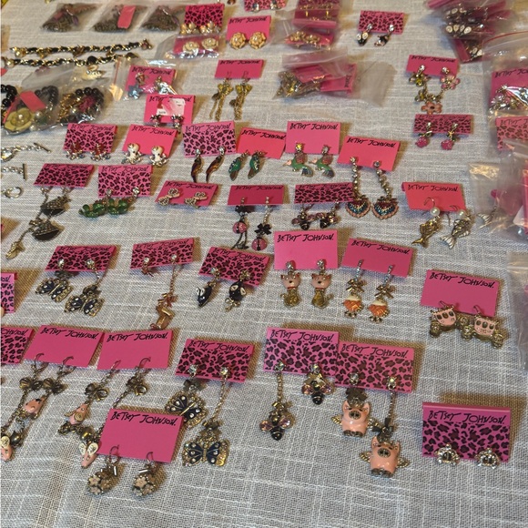 200 piece Betsey Johnson Jewelry Collection-earrings,...